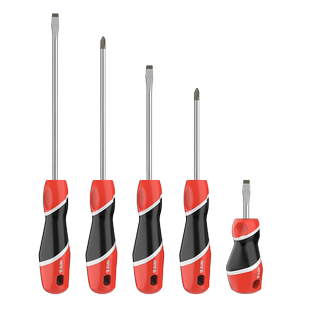 YATO/易尔拓螺丝刀一字十字螺丝批工业级梅花小起子带磁性改锥