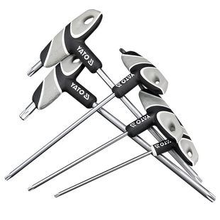 YATO内六角扳手t型单个星型梅花内六方工具内6六边形六棱角螺丝刀