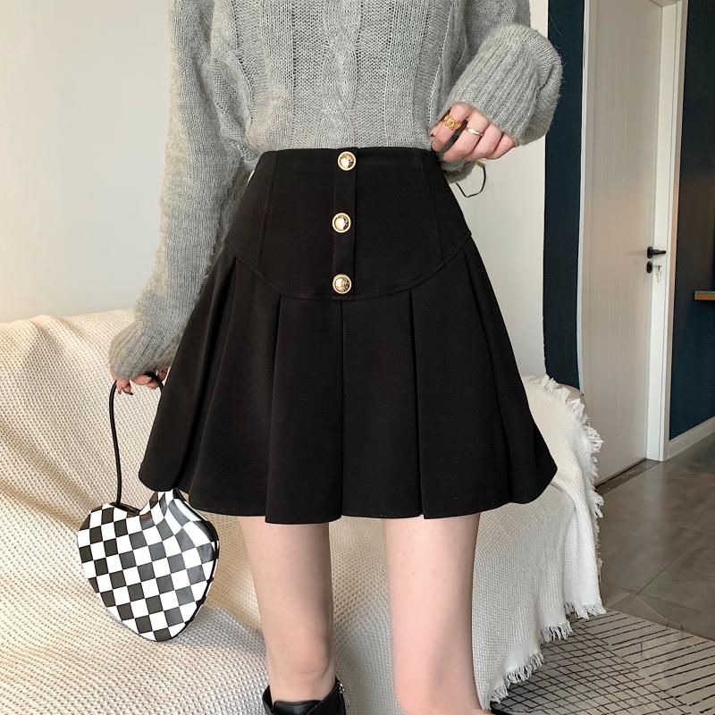 短裙A版型显瘦显韩版百褶裙