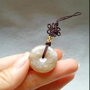 天然玉器南阳独山玉平安扣毛衣链挂件车挂手机扣钥匙扣包挂秒杀饰