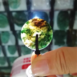 天然玉器南阳独山玉平安扣毛衣链挂件车挂手机扣钥匙扣包挂男女款