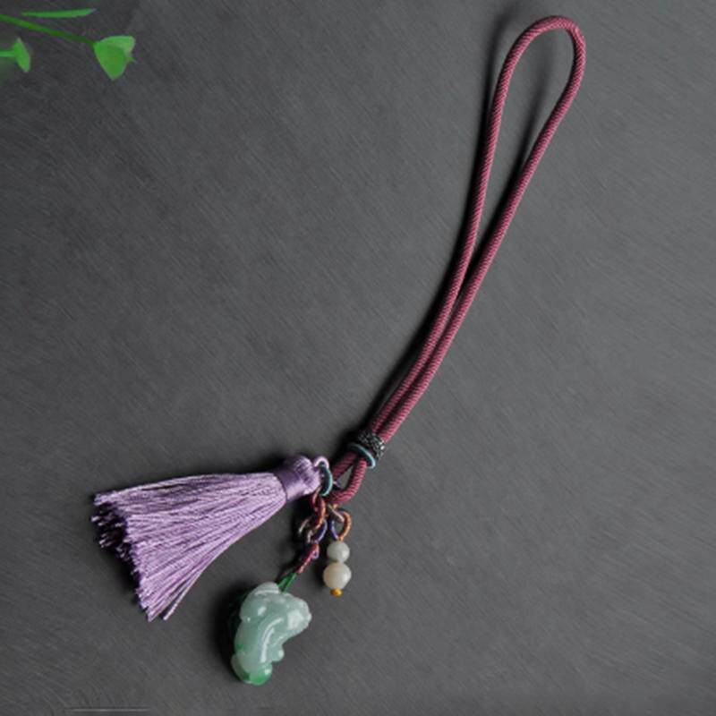 缅甸天然翡翠A货迷你小貔貅吊坠手链脚链钥匙链包链l男女玉石饰品