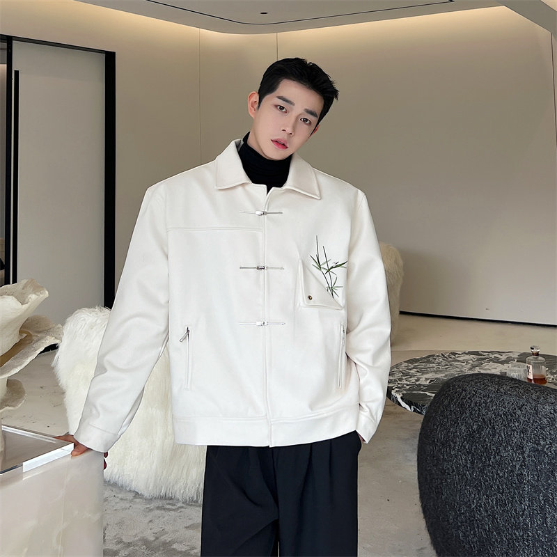 新中式呢料刺绣夹克P145,男装夹克,星座1009（原B233）