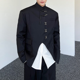 新中式立领痞帅校园风西装外套街头小众设计感外套男P140，男装西服套装，星座1009（原B233）