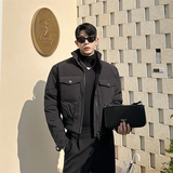 韩版时尚袖口拉链装饰短款网红机车小棉衣P165，男装棉衣，星座1009（原B233）