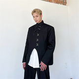 新中式立领痞帅校园风西装外套街头小众设计感外套男P140，男装西服套装，星座1009（原B233）