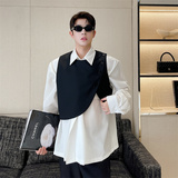 网红不对称设计感小马甲百搭INS小坎肩P55，男装背心/马甲，星座1009（原B233）