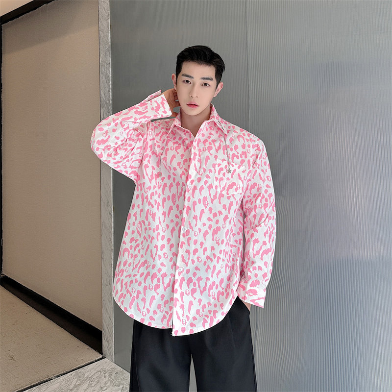 韩版印花衬衫男P85,男装衬衫,星座1009（原B233）