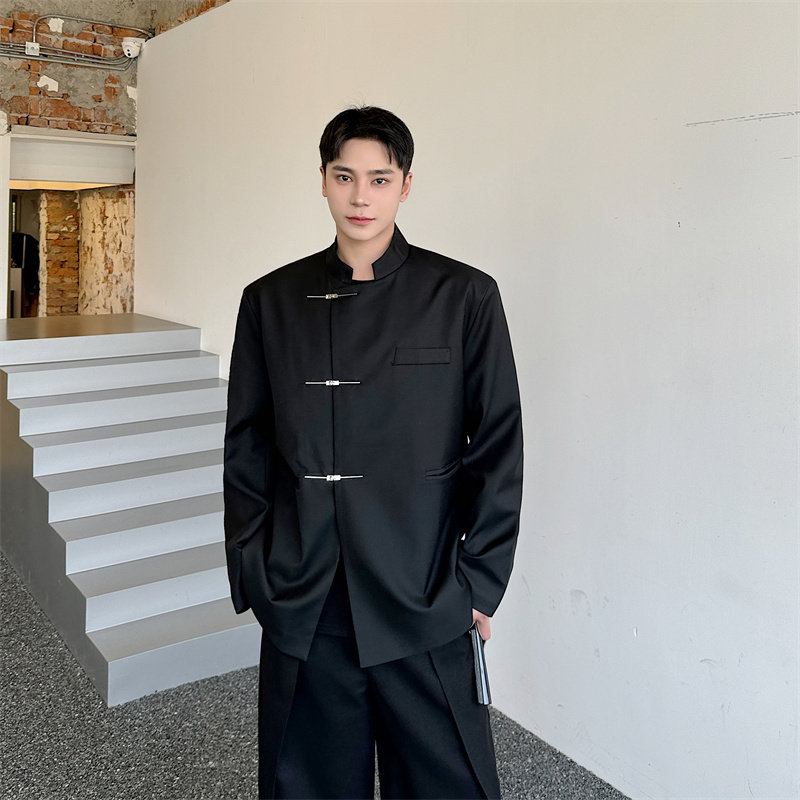 新中式中山装立领西装外套男结婚订婚礼服西服外套P125,男装西服套装,星座1009（原B233）