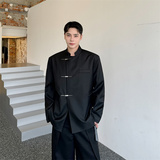 新中式中山装立领西装外套男结婚订婚礼服西服外套P125，男装西服套装，星座1009（原B233）