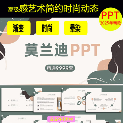 ppt模板高级感艺术简约时尚动态商务活动策划工作总结汇报作品集