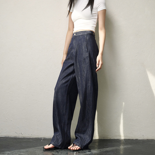 柔软舒适无弹中高腰可调节松紧遮肉春秋长裤 阔腿裤 牛仔裤 GUS经典