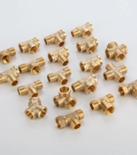 替米思米SJSMT SJSFT6A/8A/10A/15A黄铜三通内丝外牙接头 SJSMT6A
