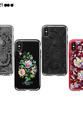 tech21联名liberty适用苹果Xs max手机壳保护套iPhone XS Max防摔手机壳iPhoneX/Xs透明时尚潮壳男女情侣同款