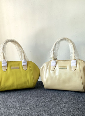 微瑕头层牛皮复古擦色手提真皮漆皮个性外贸枕头包女特价复古中号