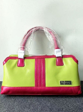 头层漆皮2025春夏时尚糖果色水晶手提包女中号外贸多隔层专柜特价