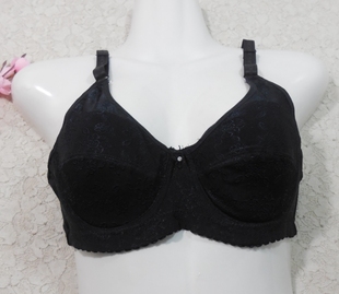 外贸原单W106内衣女黑色钢托舒适性感聚拢调整型时尚透气胸罩90A