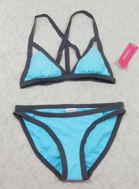 K709欧美风外贸热卖性感时尚纯色三点式比基尼美背温泉分体泳衣女