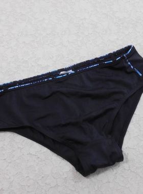 F335外贸原单高品质时尚黑色中腰三角包臀比基尼女士泳裤