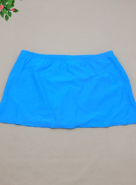 F134外贸原单高品质时尚蓝色中腰包臀性感比基尼沙滩度假裤裙XL码