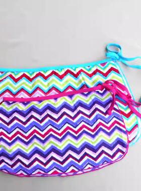 F528外贸原单高品质时尚条纹女童款比基尼外搭裙沙滩外罩裙特价