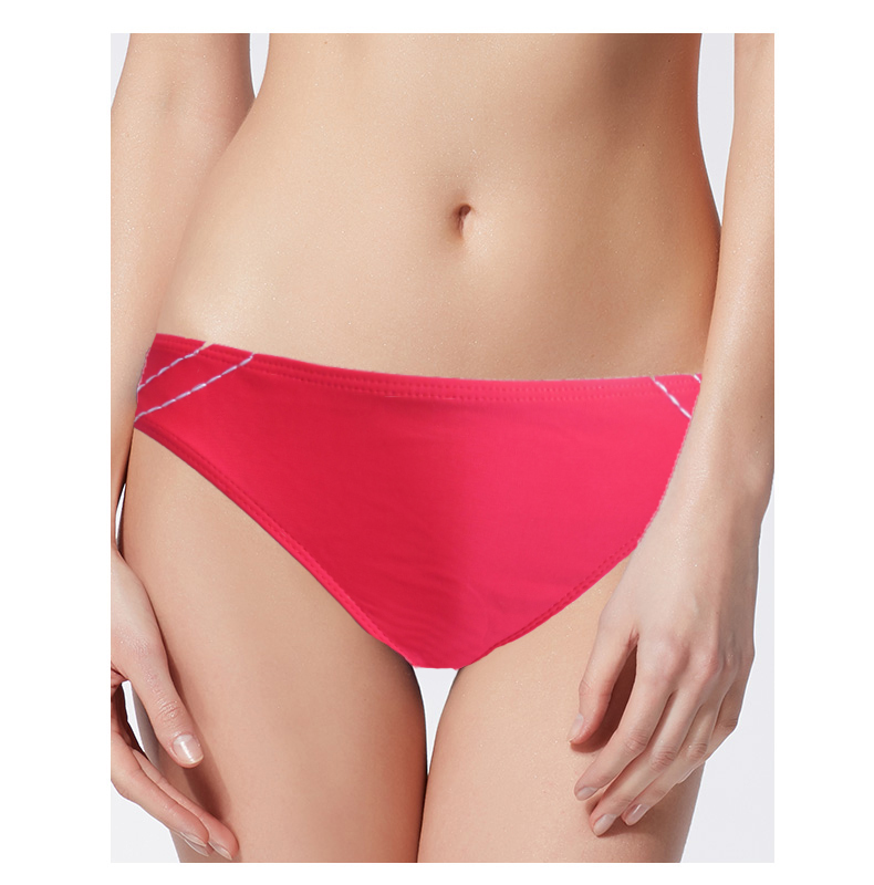 外贸原单女士低腰三角比基尼单泳裤红色大码防走光包臀百搭打底裤