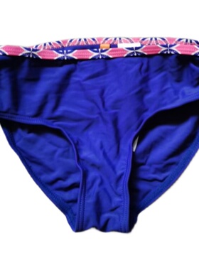 F156外贸原单高品质时尚深蓝色女童包臀比基尼泳裤