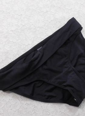 F335外贸原单高品质时尚黑色中腰包臀比基尼女士泳裤