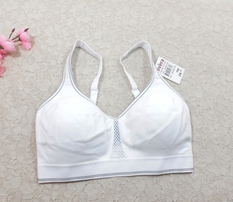 外单livera白色运动瑜伽文胸聚拢性感舒适弹力透气胸罩美背单上衣