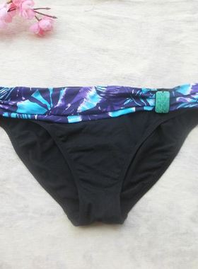 F136外贸原单高品质时尚黑色包臀性感大码比基尼沙滩度假泳裤