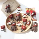 卡通围巾小熊胸针毛绒玩偶百搭包包配饰别针装 饰品森系郁金香胸针