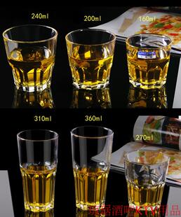 酒吧KTV玻璃透明八角水杯威士忌酒杯包邮