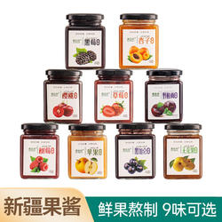 新疆特产伊犁果酱苹果杏子树莓野酸梅黑加仑乌梅无花果面包酱瓶装