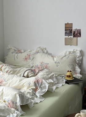 法式浪漫风 I 工艺款四件套床上用品纯棉全棉被套被罩宿舍三件套4