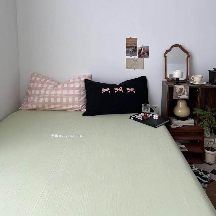 单件床单床笠1.8米床罩床套三件套水洗棉毛巾绣枕套床垫防尘宿舍4