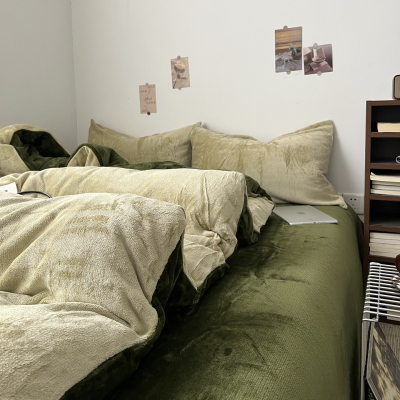 【小红书推荐】加厚牛奶绒四件套