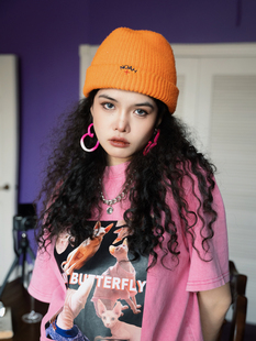 复古无毛猫印花甜酷辣妹宽松T恤短袖 原创美式 男女 BUTTERFLY ANTI