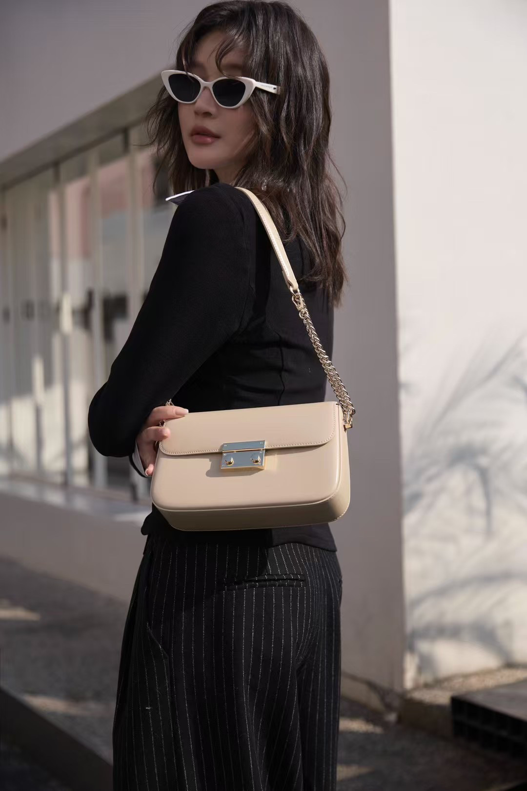 新款欧尚典小众设计简约女士包单肩斜挎大气时尚百搭通勤大容量