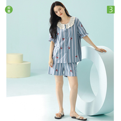 高品质！公主风夏款甜妹短衣短裤套装纯棉睡衣可外出女款家居服
