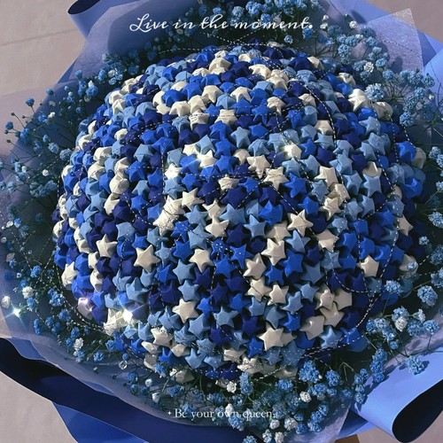 diy成品手工送男友闺蜜星星花束