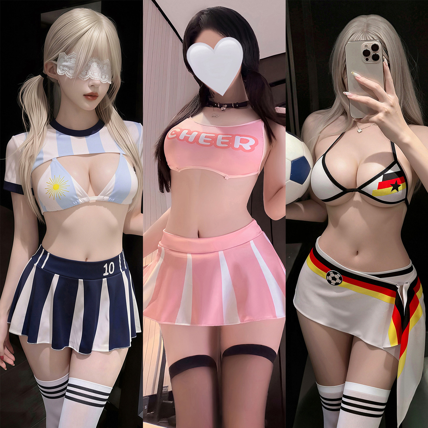 啦啦队足球宝贝制服套装女角色扮演性感免脱世界杯演出服技师球衣