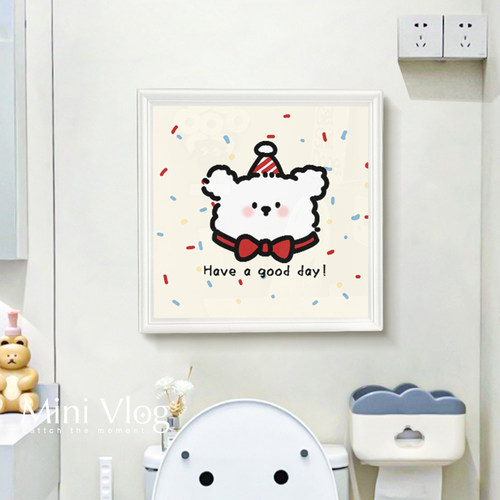 可爱浴室壁画收纳箱折叠置物架