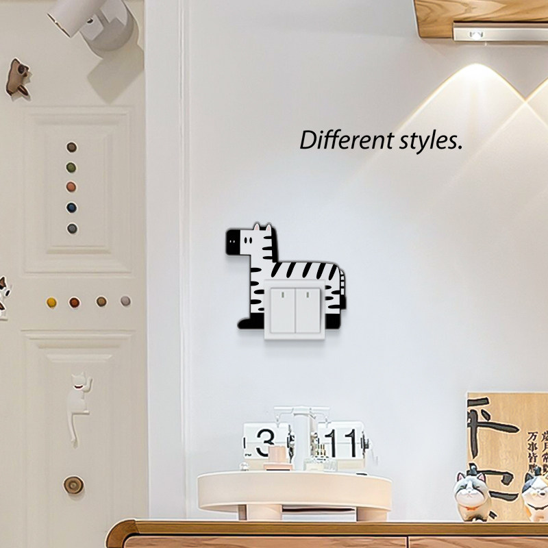 动物乐园插座保护套家用开关边框套可爱趣味儿童房装饰开关贴自粘,家居饰品,开关贴,淘宝优惠券,粉丝福利购,淘宝优惠卷