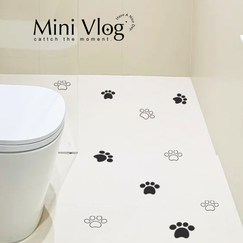萌物爪爪卫生间防水地贴卡通浴室贴纸瓷砖贴自粘可爱地面遮丑贴,家居饰品,软装墙贴,淘宝优惠券,粉丝福利购,淘宝优惠卷