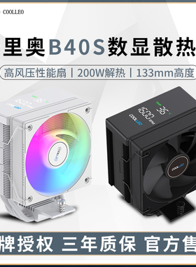 酷里奥B40S台式电脑CPU风冷散热器数显版温度显示1700四热管AM5白