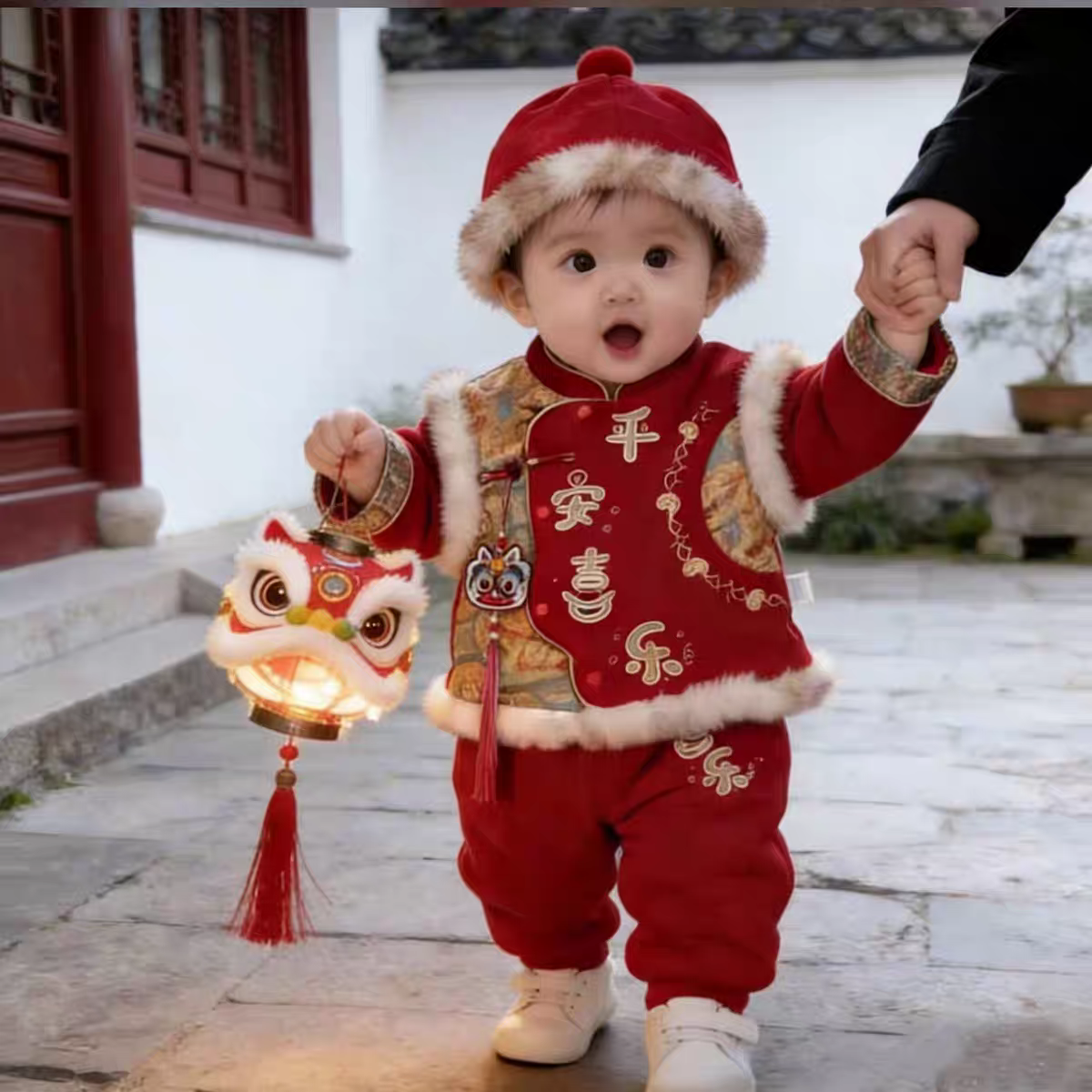 婴儿套装宝宝红色新中式新年拜年衣服周岁礼服男童冬装加厚过年服,童装/婴儿装/亲子装,套装,淘宝优惠券,粉丝福利购,淘宝优惠卷