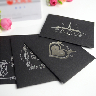 韩国会员卡套 烫金LOGO西式迷你小信封 定制邀请函请柬 现货100枚