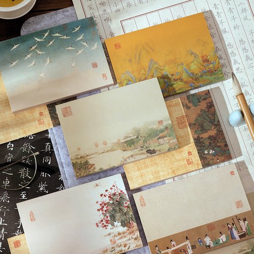江山如画便签本中国风素材纸便条