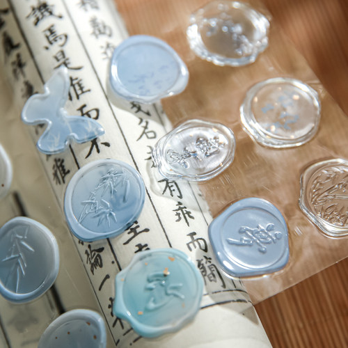 滴胶立体贴纸火漆图案信封封口贴