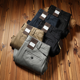 进口奢华天丝免烫抗皱商务直筒宽松休闲裤 欧洲站男士 男裤 新款 秋季